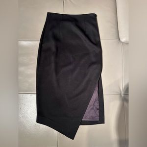 marciano midi satin skirt